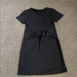 Front tie little black dress